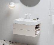 Umyvadlo Lite 80/60 L/P, bez otvoru pro baterii, bez přepadu - Umyvadlo Lite 80/60 P, bez otvoru pro baterii, bez přepadu XJXP1380001