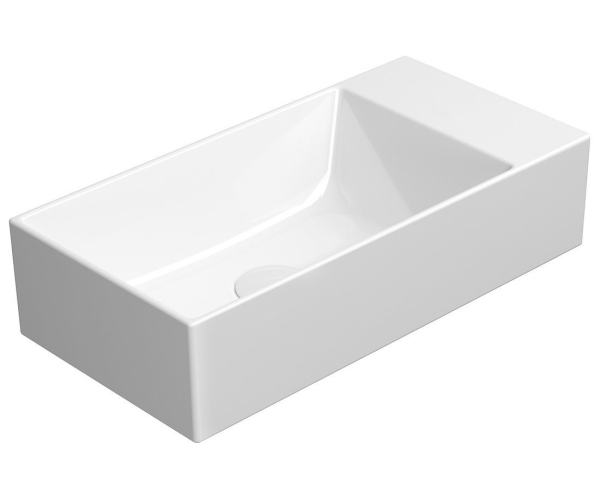 Gsi Kube X Keramické Umývátko 50x25cm, Broušená Spodní Hrana, Bez Otvoru, Pravé/lev