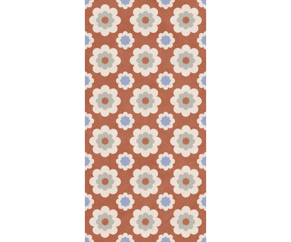 Květinová dlažba Piemme Homey Flower Cotto 60x120 Nat. Rett.