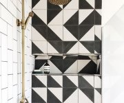 Retro dlažba Deceram Origami Black 15x15 - mix