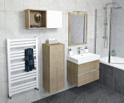 Sapho Espace Skříňka 35x94x32cm, 1x Dvířka, Levá/pravá, Jilm Bardini