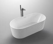 Aqualine Turia Strip Volně Stojící Vana 170x80cm, Bílá