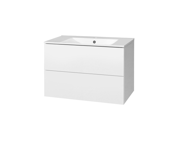 Mereo Aira, Koupelnová Skříňka S Keramickým Umyvadlem 81 Cm, Bílá