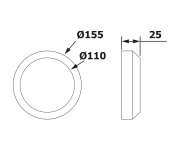 Bruckner Rozeta Pro Wc Dopojení 110mm, V.25mm