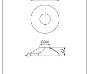 Růžice Vysoká K Vodovodním Bateriím 3/4" - Bílá+etážka 05500-34W