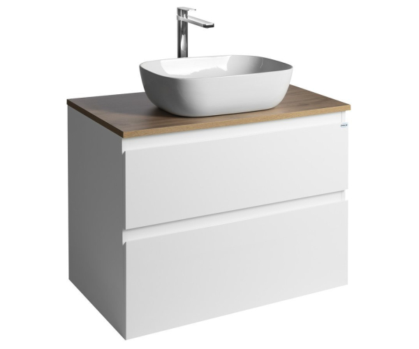 Aqualine Altair Skříňka S Deskou 78,5 Cm, Bílá/dub Emporio