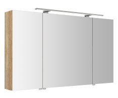 Sapho Riwa Galerka S Led Osvětlením, 3x Dvířka, 121x70x17cm, Dub Alabama
