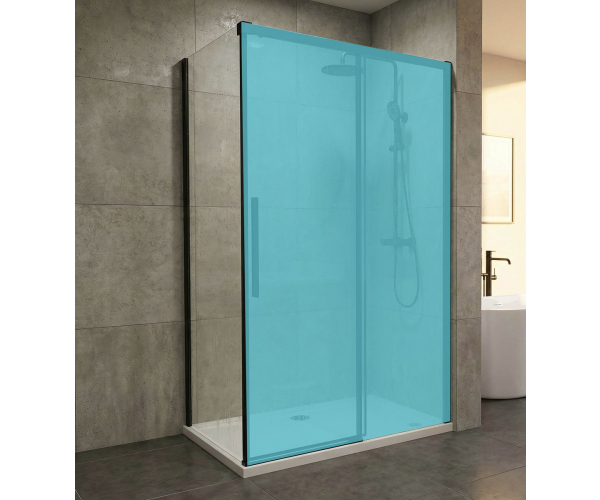 Gelco Luxor Black Boční Stěna 800mm, čiré Sklo