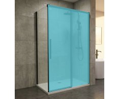 Gelco Luxor Black Boční Stěna 800mm, čiré Sklo