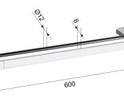 Sapho Flori Dvojitý Držák Ručníků 600mm, černá Mat