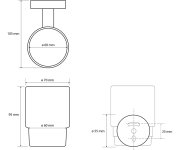 Sapho X-round White Sklenka, Mléčné Sklo, Bílá Mat