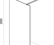 Sprchový kout Walk-In model Free - Walk-In Free Set 140, lesk+transparent GW9FM0C0SZ1