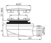 Gelco Vaničkový Sifon, Průměr 90mm, Dn40, Nízký, Krytka Nerez Lesk