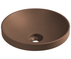 Sapho Verto Umyvadlo Zápustné, Litý Mramor, Průměr 40,5cm, Hnědá Mat