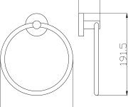 Koupelnový doplněk Kruh na ručníky COLORADO COA0104Z