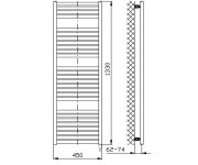 Aqualine Tondi-e Elektrické Otopné Těleso Rovné 450x1330 Mm, 500 W, Bílá