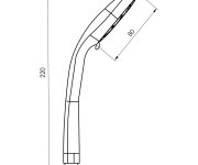 Aqualine Ruční Masážní Sprcha, 5 Režimů Sprchování, Průměr 80mm, Abs/chrom