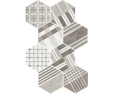 Equipe Hexatile Cement Geo Grey 17,5x20