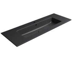 Gsi Pura Keramické Umyvadlo Slim 122x46cm, černá Mat