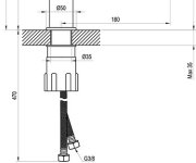 Umyvadlová stojánková baterie Puri PU 015.00 - PU 015.00CR Umyvadlová stojánková baterie 322 mm bez výpusti, chrom X070114