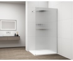 Polysan Esca Chrome Jednodílná Sprchová Zástěna K Instalaci Ke Stěně, Sklo Flute, 1000 Mm