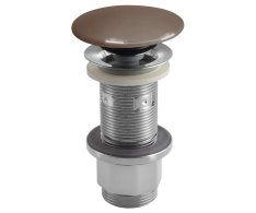 Sapho Umyvadlová Výpust 5/4“, Click-clack, Betonová Zátka, 10-80mm, Tmavě Hnědá Pololesk