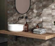 Obklad jako beton Estudio Hackney Terracotta 6,9x24 - hnědá