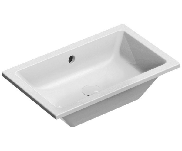 Gsi Kube X Keramické Umyvadlo 60x37cm, Zápustné, Broušená Spodní Hrana, Bílá Extraglaze