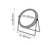 Ridder Kara Kosmetické Zrcátko Na Postavení, ø 145mm, Oboustranné, černá/bambus