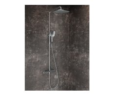 Sprchový sloup Flat - FL 091.00CR Sprchový sloup s termostatickou baterií, posuvný, se