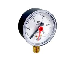 Manometr Se Spodním Napojením G 1/4", D 63 Mm, 0 - 10 Bar