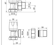 Radiátorový Ventil Luxor, Rs 102 - Rohový - 3/4" DC11022700