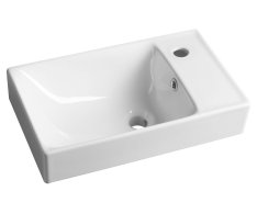 Cerastyle Nuali Keramické Umývátko 50x30cm, Baterie Vpravo, Bílá