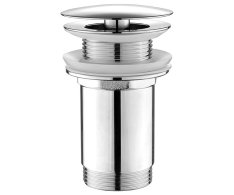 Aqualine Umyvadlová Výpust 5/4“, Neuzavíratelná, Velká Zátka, 10-50mm, Chrom