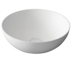 Sapho Thin Umyvadlo Na Desku, Rockstone ø 39 Cm, Bílá Mat