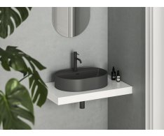 Umyvadlo Ceramic Slim Shelf O - Umyvadlo Ceramic Slim Shelf O 55, s otvorem pro baterii, s