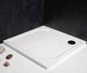 Gelco Aneta90 Sprchová Vanička Z Litého Mramoru, čtverec 90x90cm, Bílá