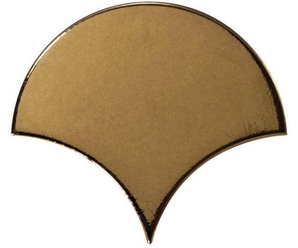 Vzorovaný obklad Equipe Scale Fan Metallic 10,6x12 - zlatá