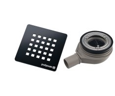Polysan Treneca Vaničkový Sifon, Průměr Otvoru 90mm, Dn40, Krytka Gun Metal