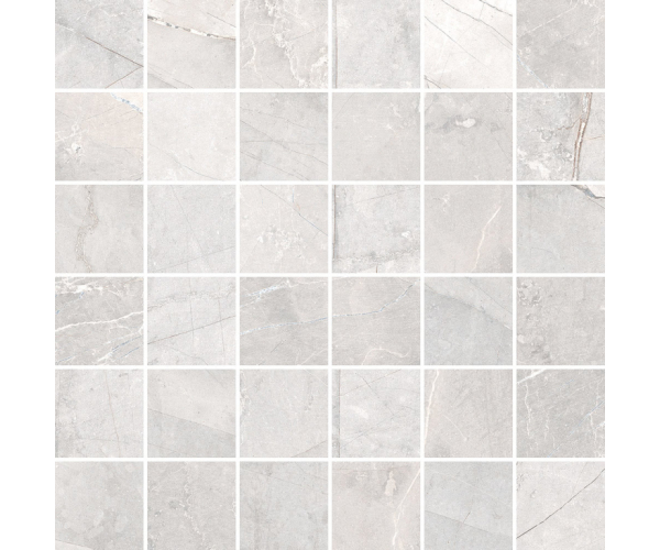 Mozaika jako kámen Cerdomus Pulpis Mosaico 4,7x4,7 Grigio Satinato 30x30 - šedá