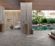 2cm dlažba jako kámen Caesar Quartz Essence Burnt 60x120 Rett. - šedá