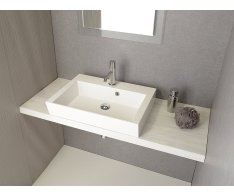 Sapho Avice Deska Pod Umyvadlo 120x50cm, Tl.5cm, Dub Starobílý