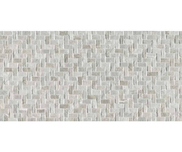 Dekor jako kámen Piemme Uniquestone Titanium/Silver Weave 30x60 Nat. Rett. - šedá