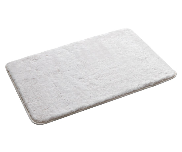 Gedy Fuzzy Koupelnová Předložka, 50x80cm, 100% Polyester, Protiskluz, Bílá