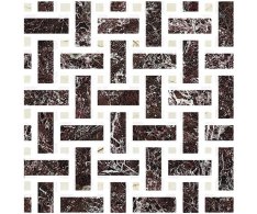 Fioranese Marmorea Intensa Rosso Levanto MOSAICO WEAVE 30x30 Luc. Rett.