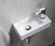 Sapho Zoe Keramické Umývátko 37x18cm, Otvor Pro Baterii Vpravo, Bílá