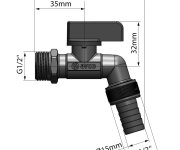 Arco Zahradní Ventil Nano1/2"x1/2" D15, Anticalc