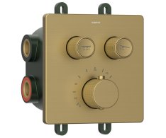 Sapho Smart Select Podomítková Sprchová Termostatická Baterie, Box, 2 Výstupy, Zlato Mat