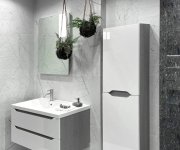 Sapho Wave Skříňka Vysoká 40x140x20cm, Levá/pravá, Bílá/dub Collingwood