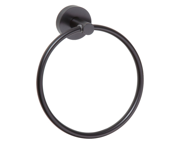 Sapho X-round Black Držák Ručníků Kruh, černá Mat